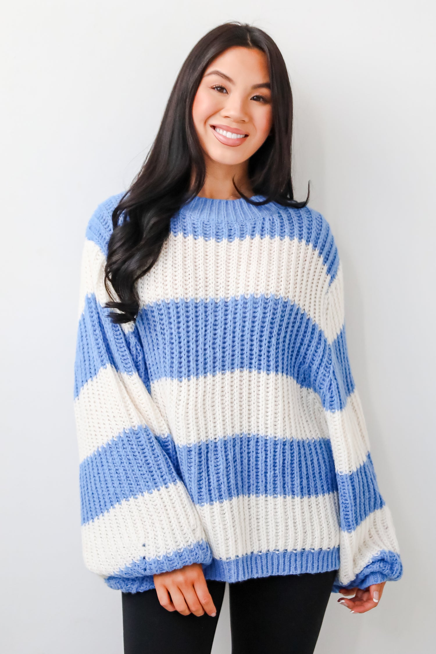 Striped Sweater Cute Jumpers For Women Striped Knit Sweater Light