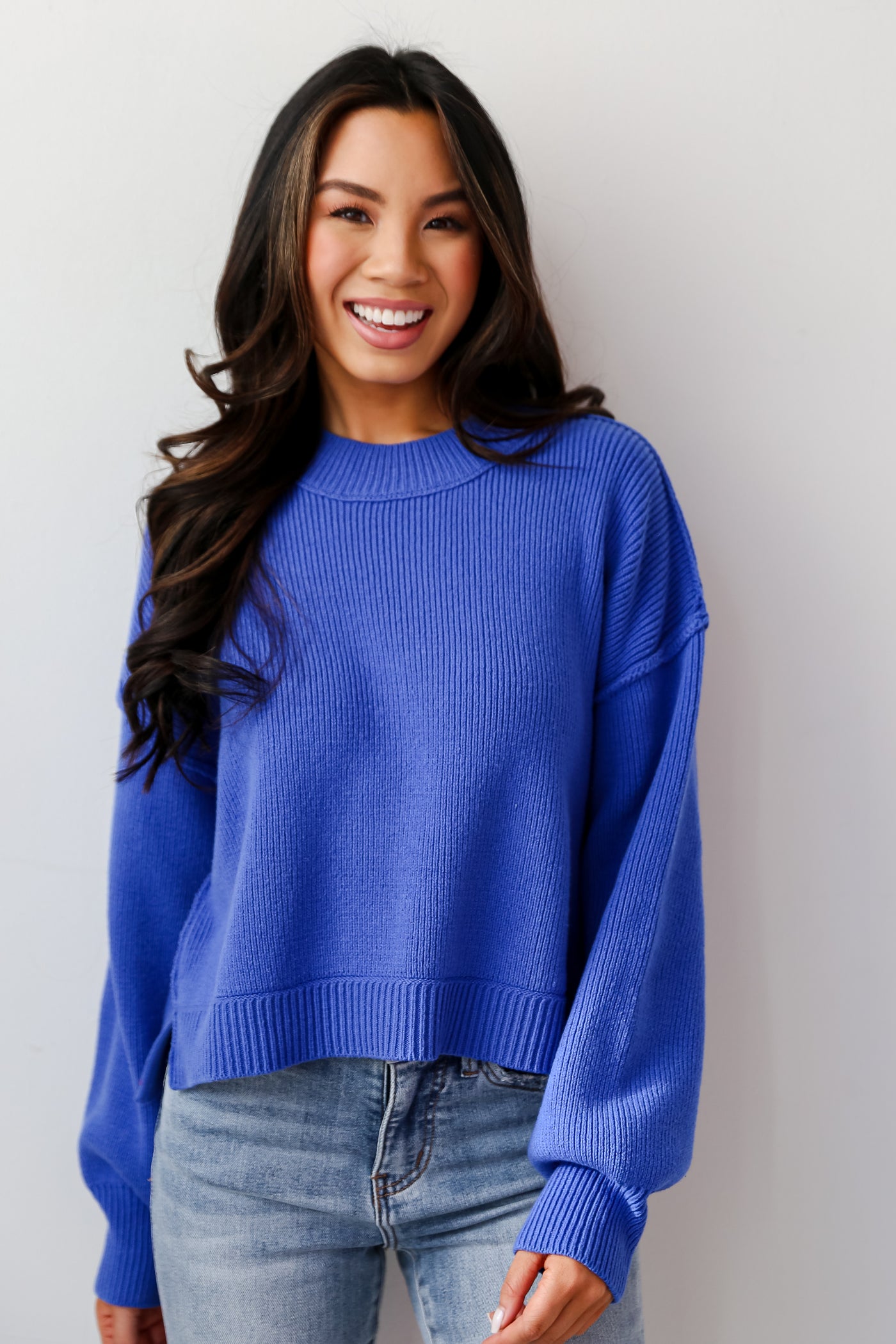 womens Blue Sweater