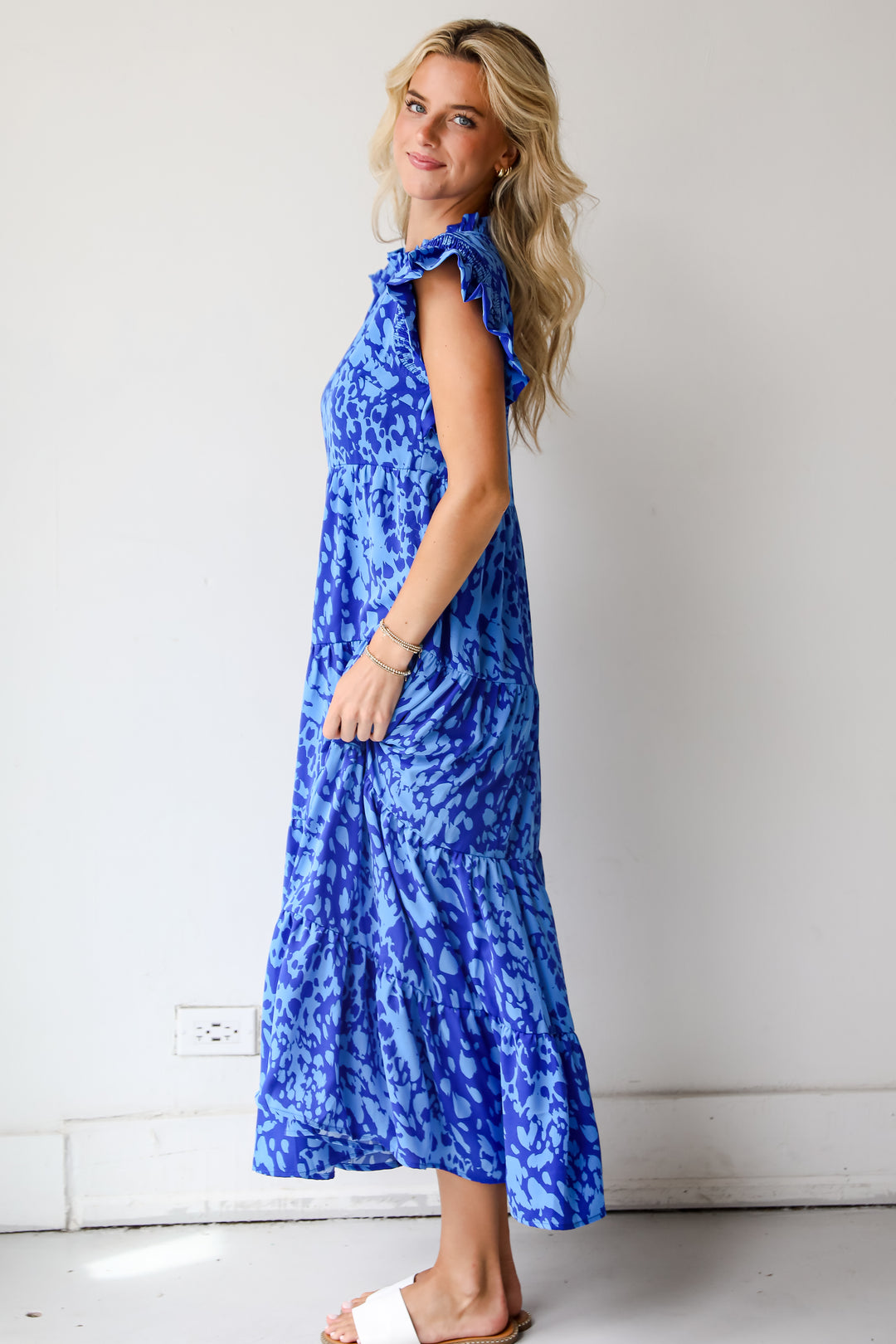 Spectacularly Gorgeous Navy Tiered Maxi Dress
