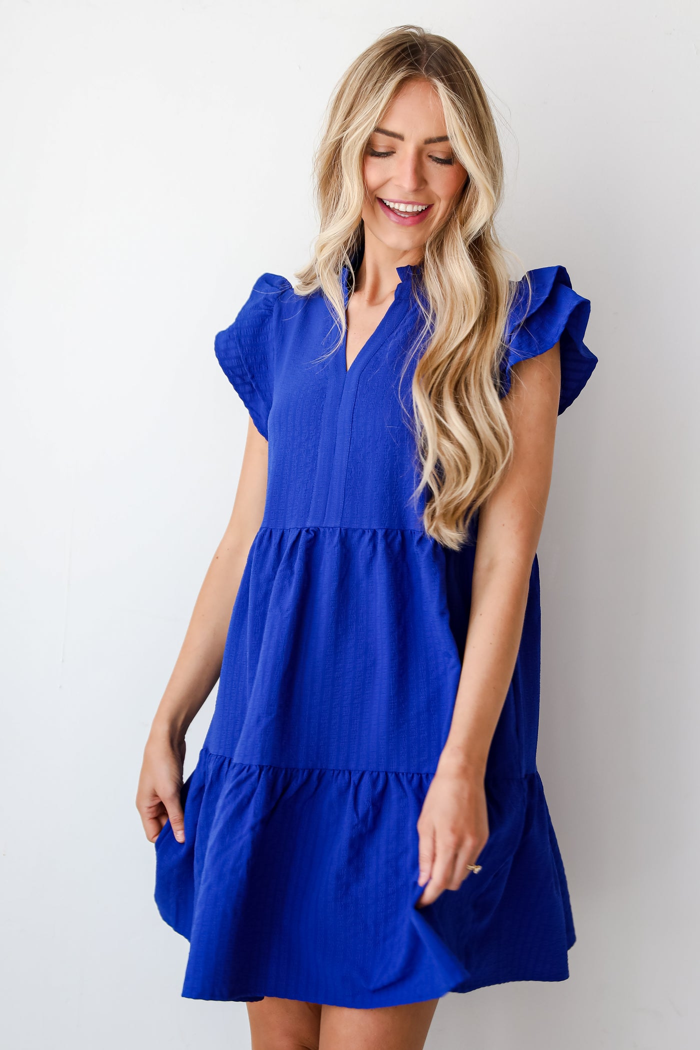 womens Royal Blue Mini Dress