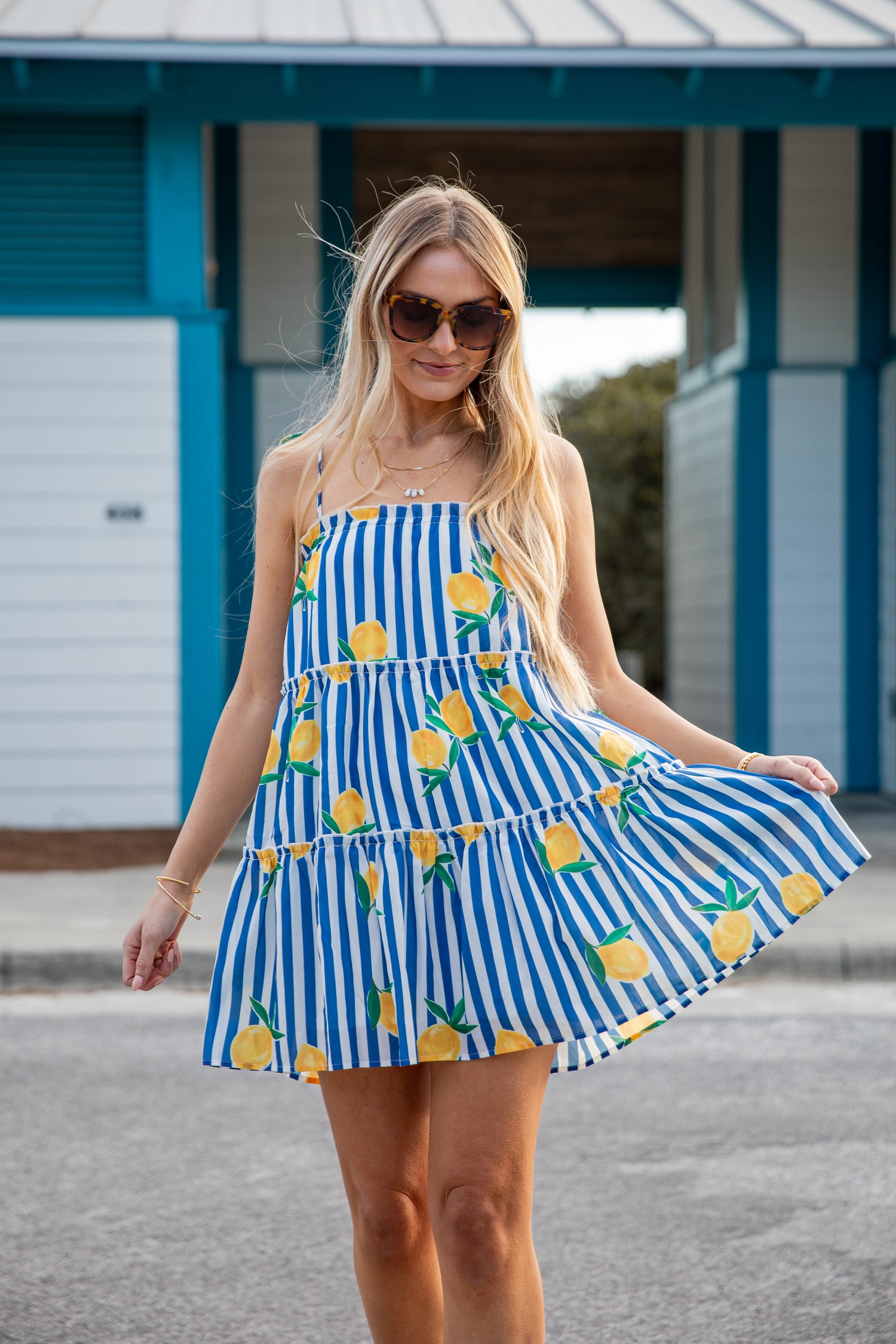 yellow and white striped dress Citrus Grove Stripe Mini Dress | Trendy Women's Dresses