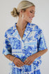 In The Sun Blue Tropical Print Blouse