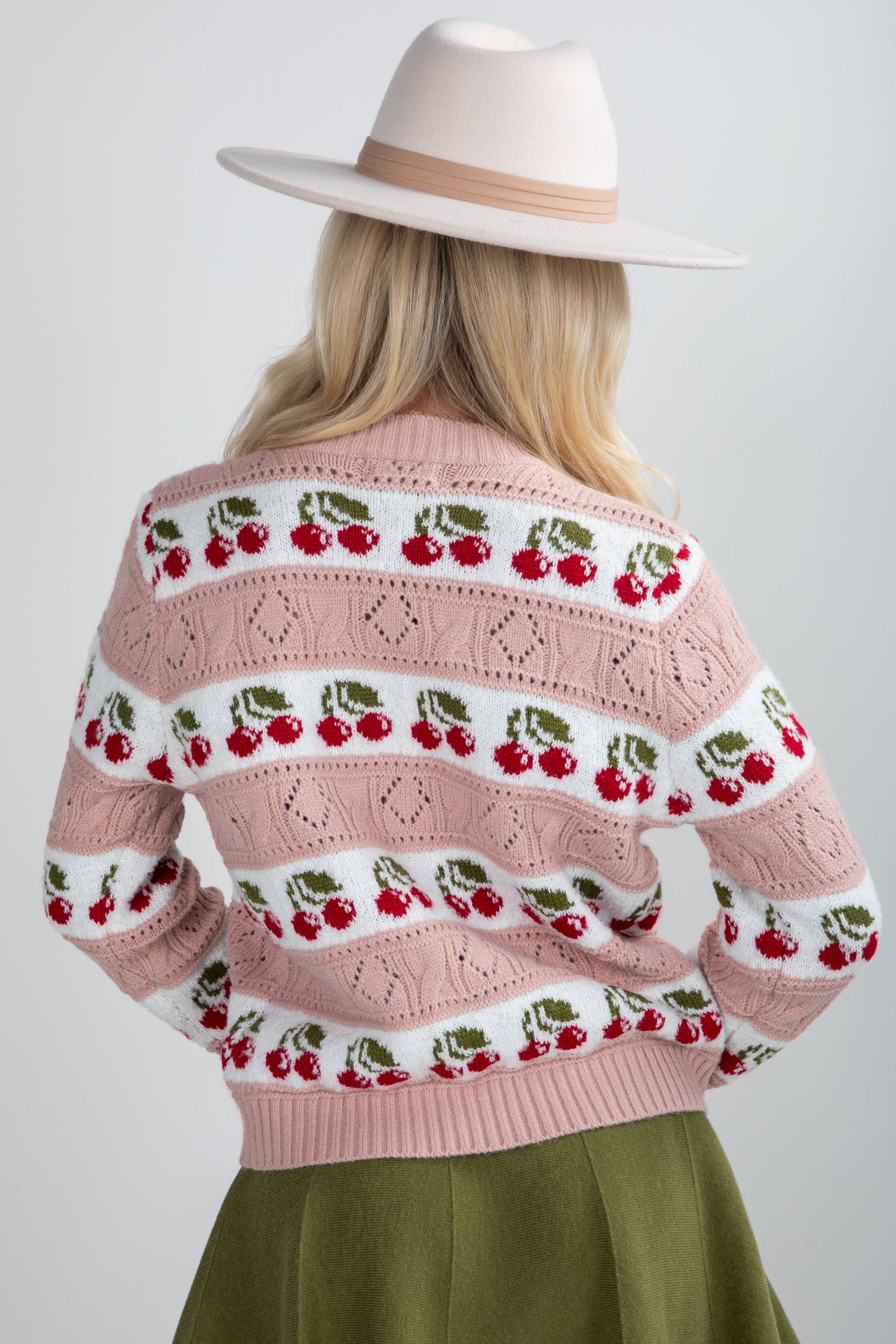 Blush Cherry Sweater Cardigan Cute Sweaters ShopDressUp – Dress Up