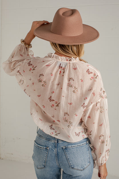 Elegant Approach Blush Floral Blouse
