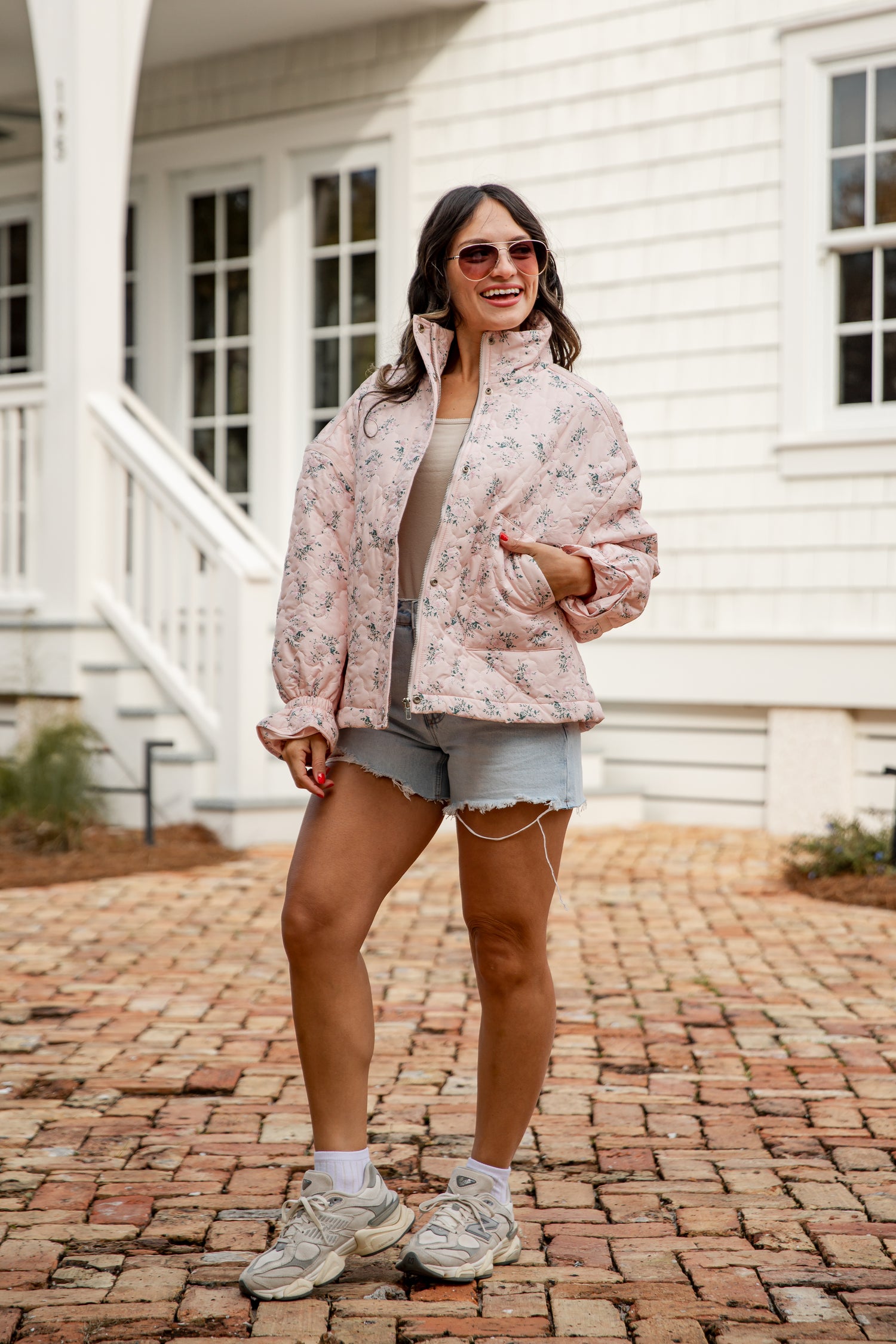Sweet Soul Blush Floral Quilted Jacket