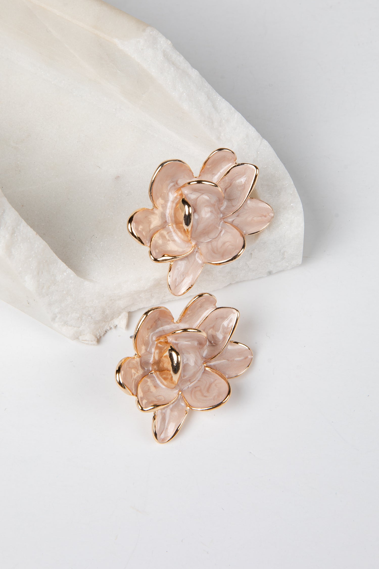 Stevie Blush Bloom Stud Earrings