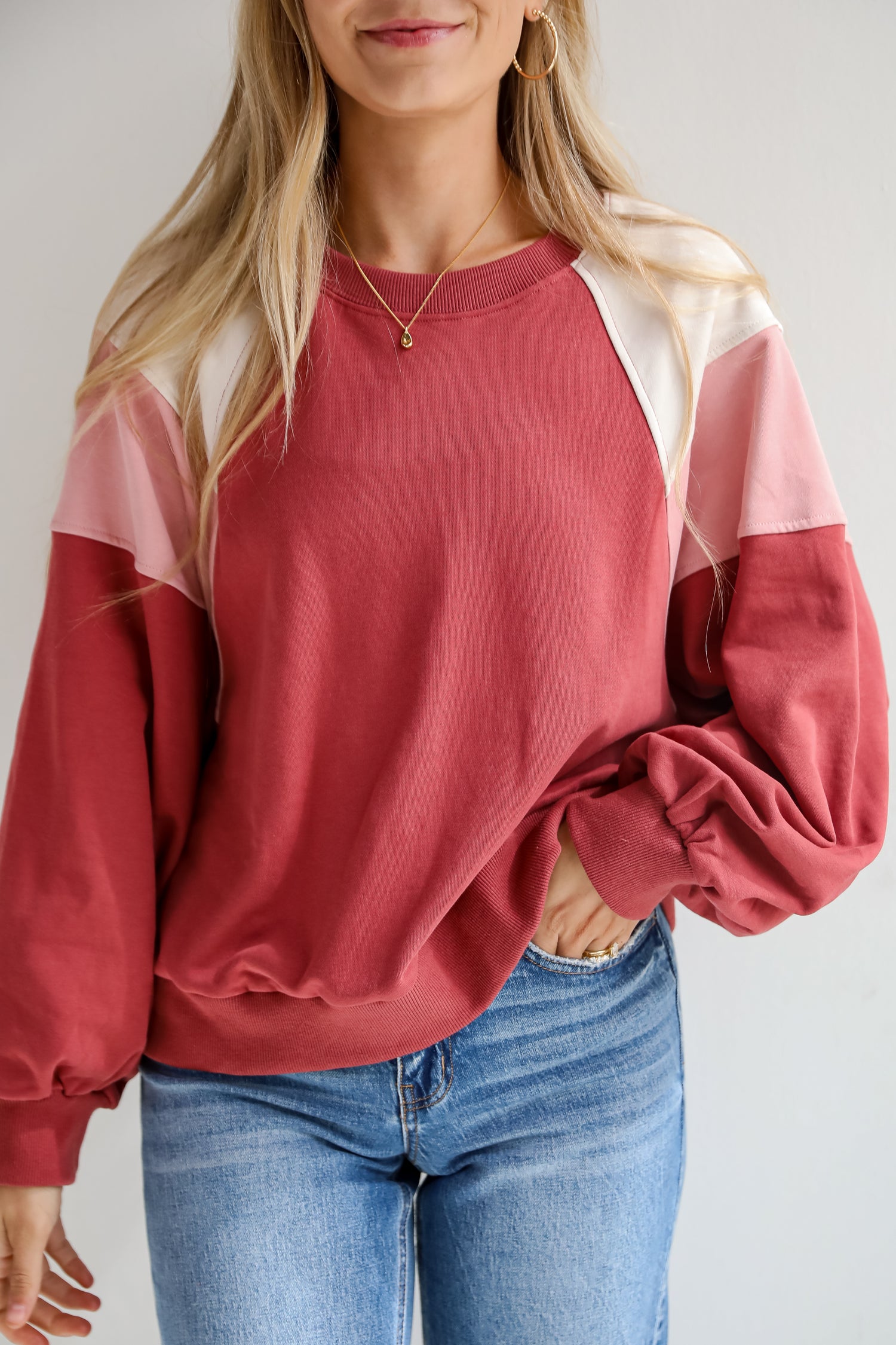 Seasonal Classic Color Block Pullover