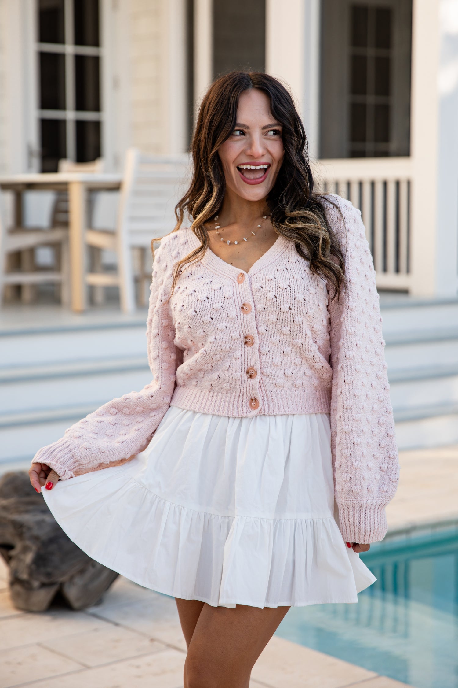Blushing Daisy Sweater Cardigan | Trendy Women's Clothes Blushing Daisy Sweater Cardigan | Trendy Women's Clothes