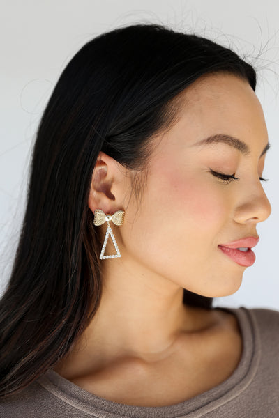 trendy bow earrings