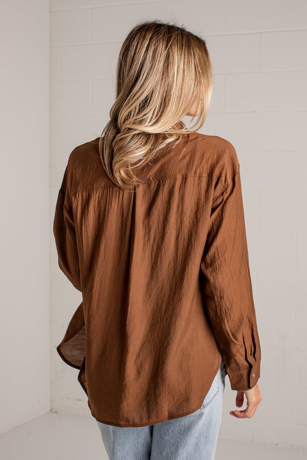 Making Plans Button-Up Blouse