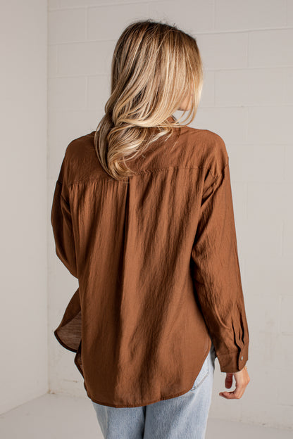 Making Plans Button-Up Blouse