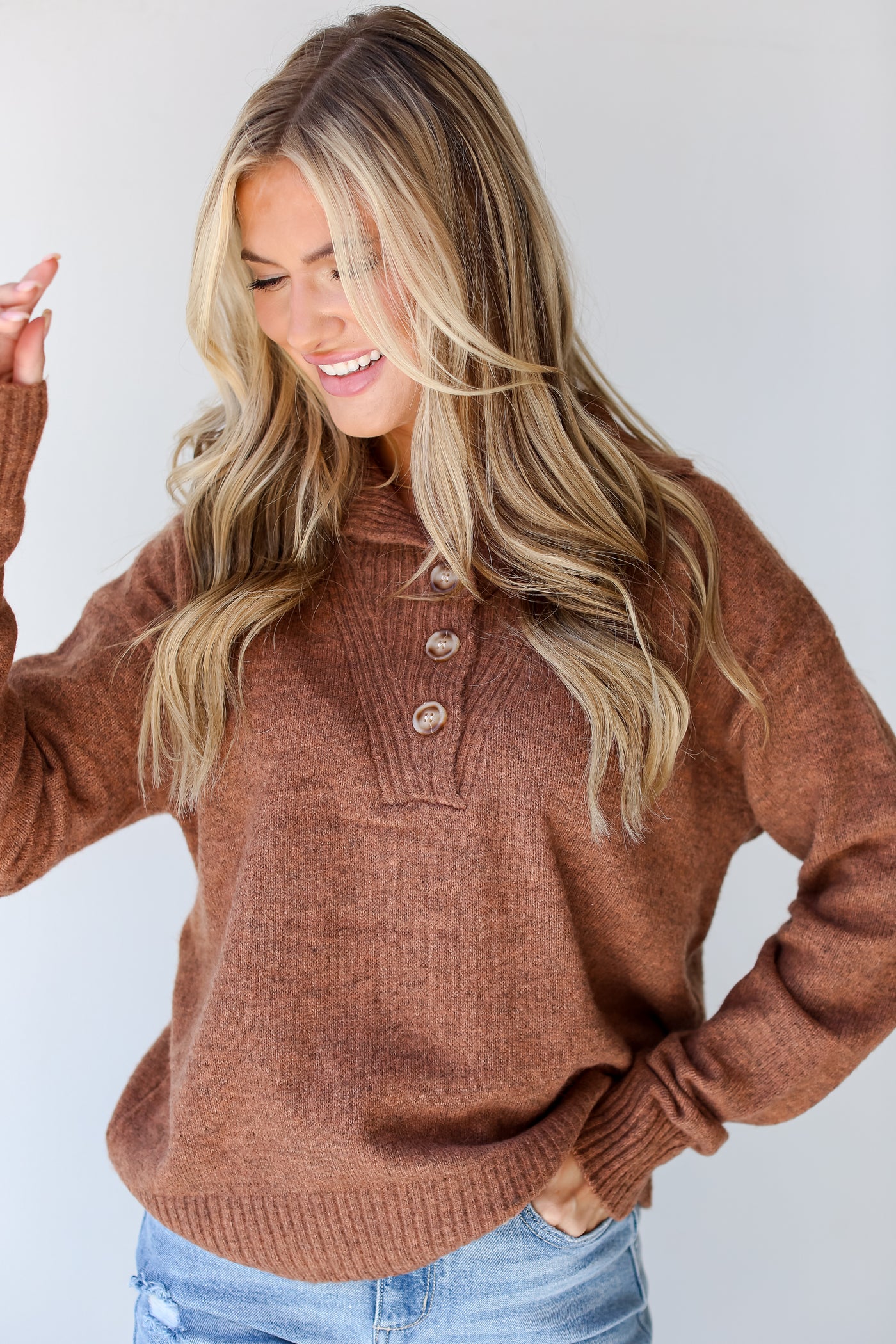 brown sweater for women