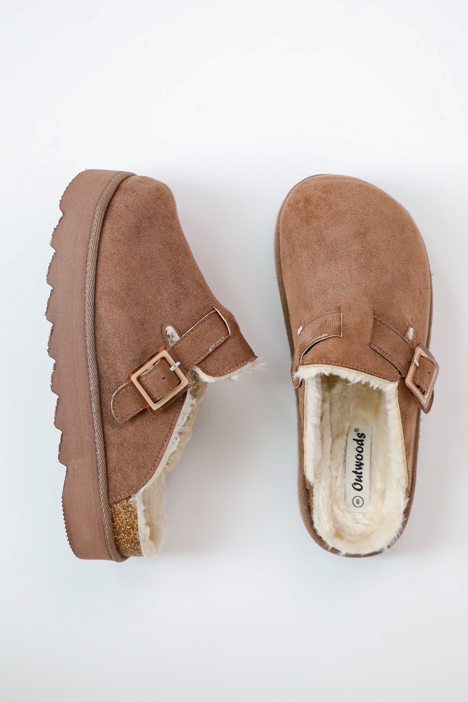 Fur Trim Flatform Mules SEQWL Faux Fur Flatform Mules In Sand ASOS