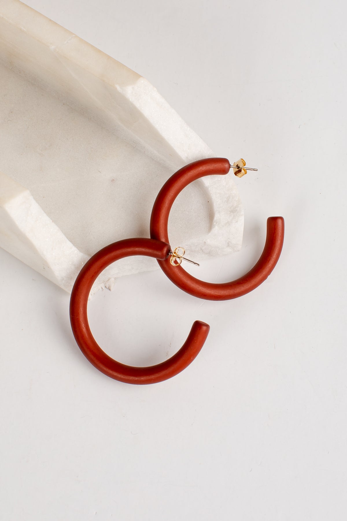 Eva Brown Hoop Earrings