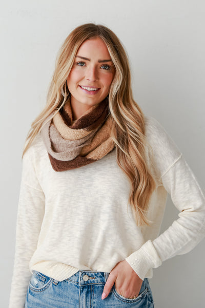 fuzzy knit scarves