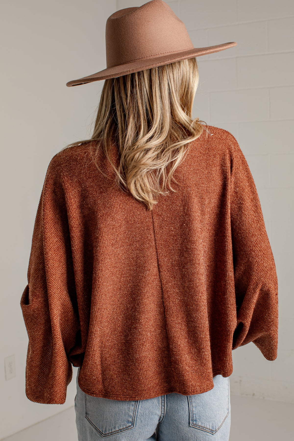 Soft Steps Brown Relaxed Knit Top