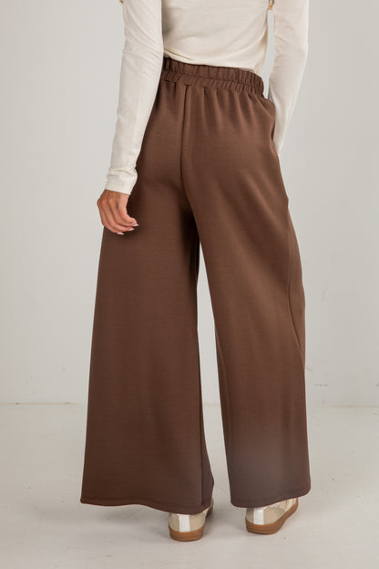 brown sweatpants