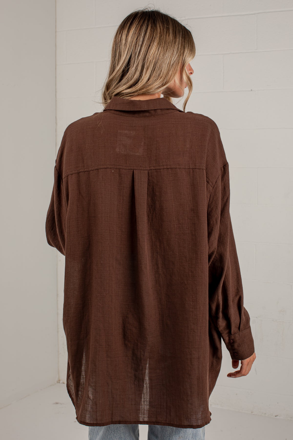 Allison Oversized Button-Up Blouse
