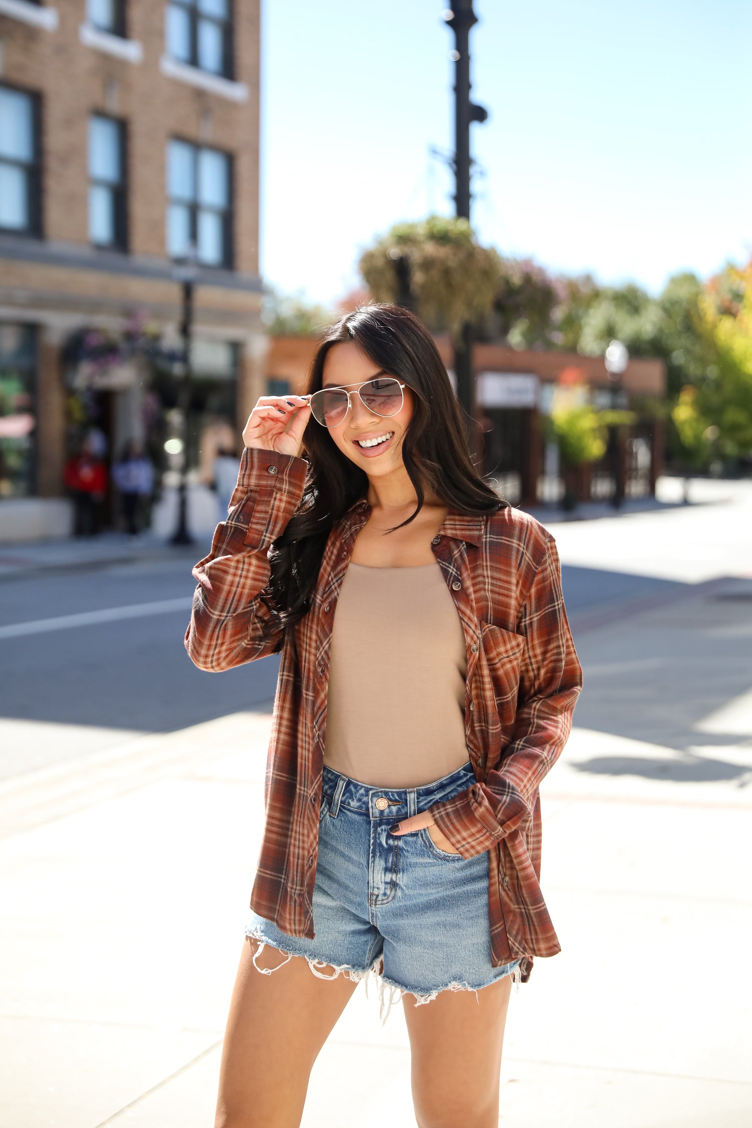 Exceptional Confidence Burgundy Plaid Flannel