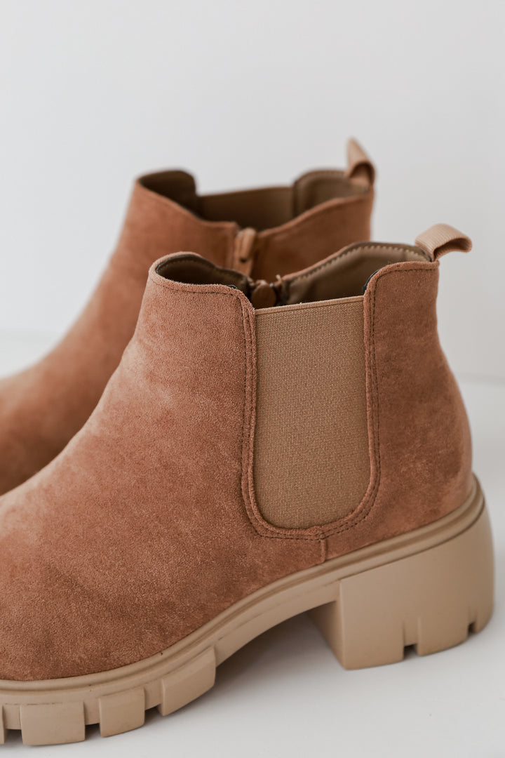 cute Taupe Platform Booties