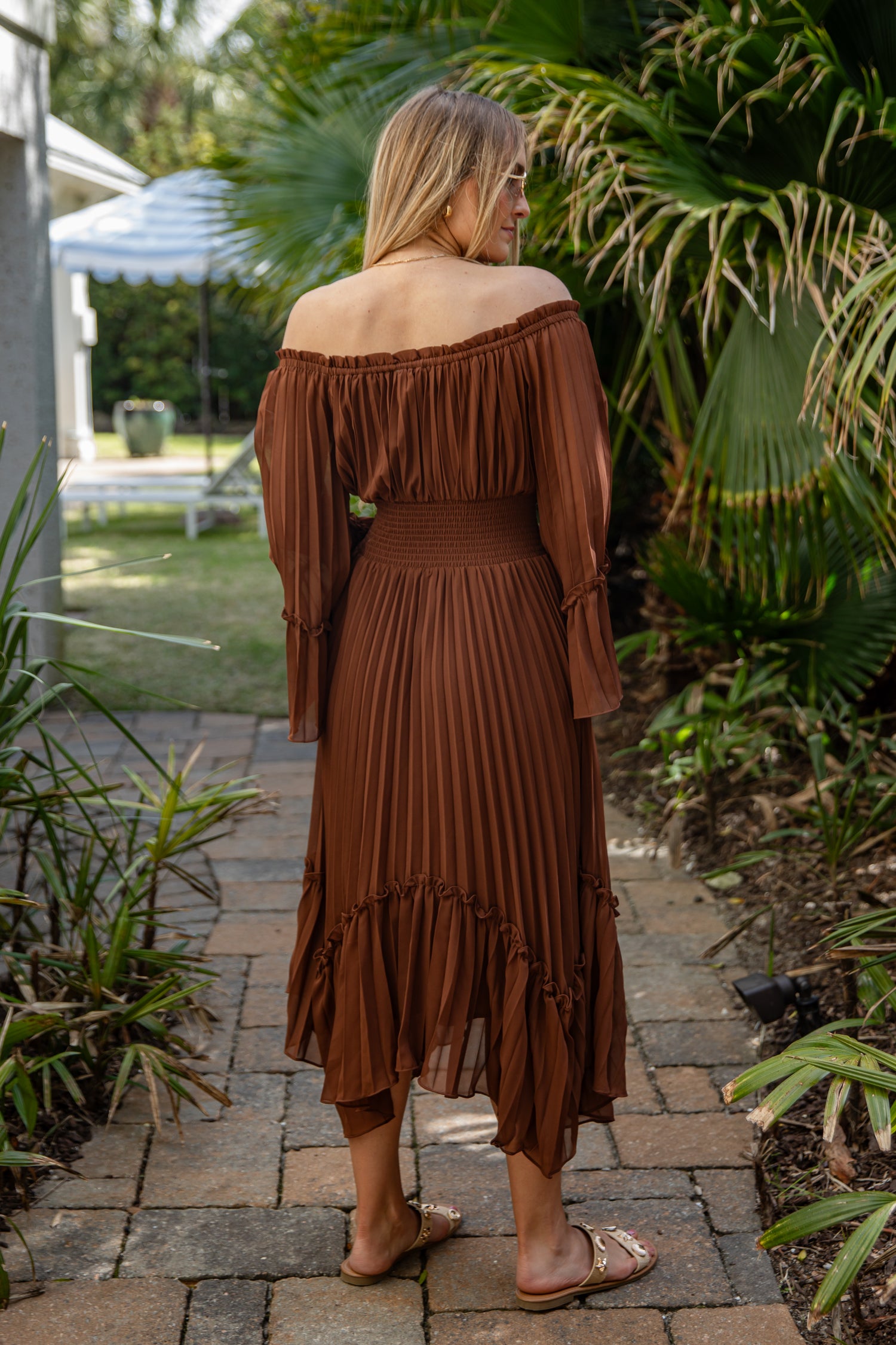 Trendy Pleated Brown Maxi Dress | Cute Women's Dress Trendy Pleated Brown Maxi Dress | Cute Women's Dress