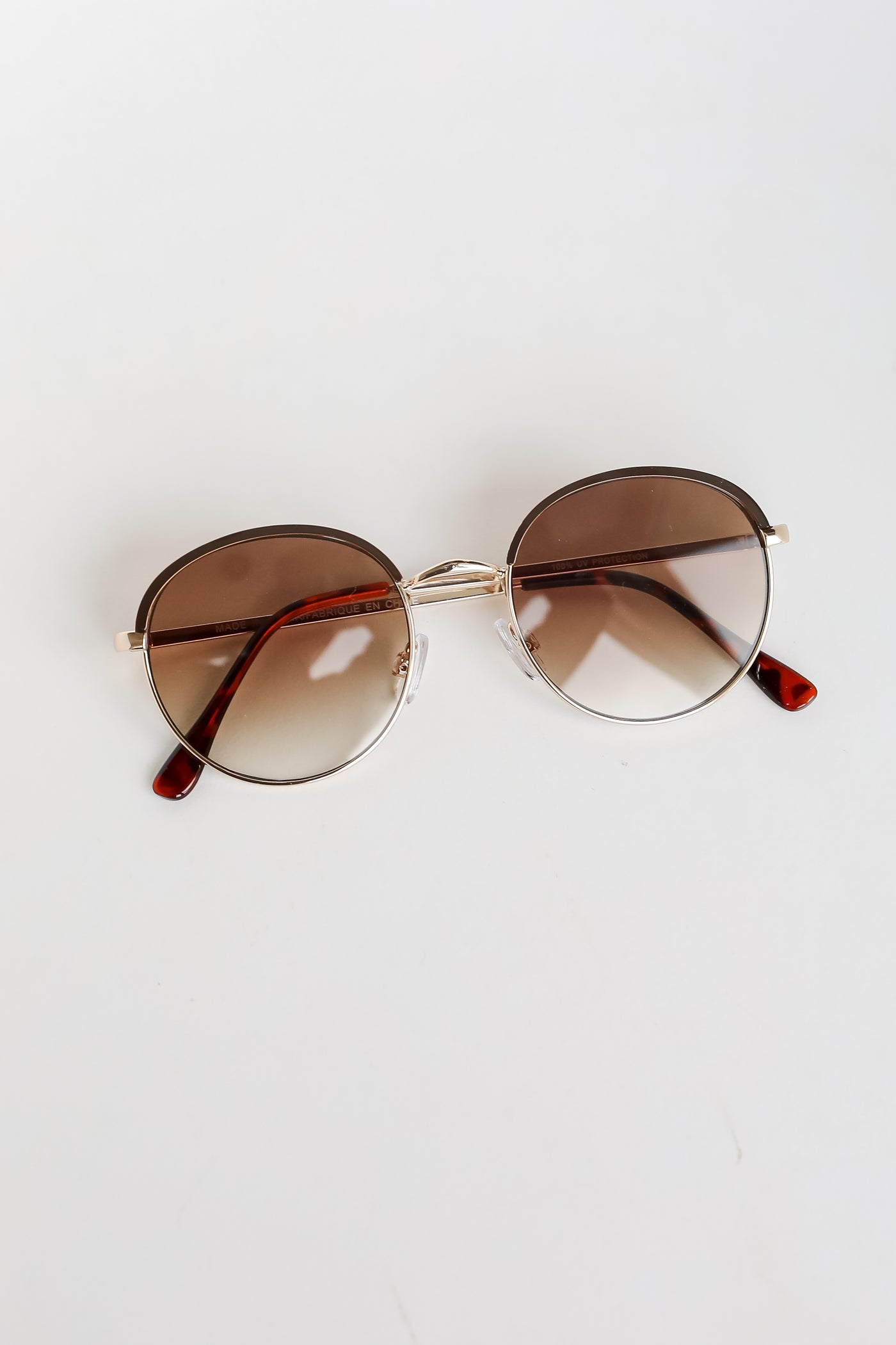 Throwing Shade Brown Round Sunglasses cheap sunglasses for women