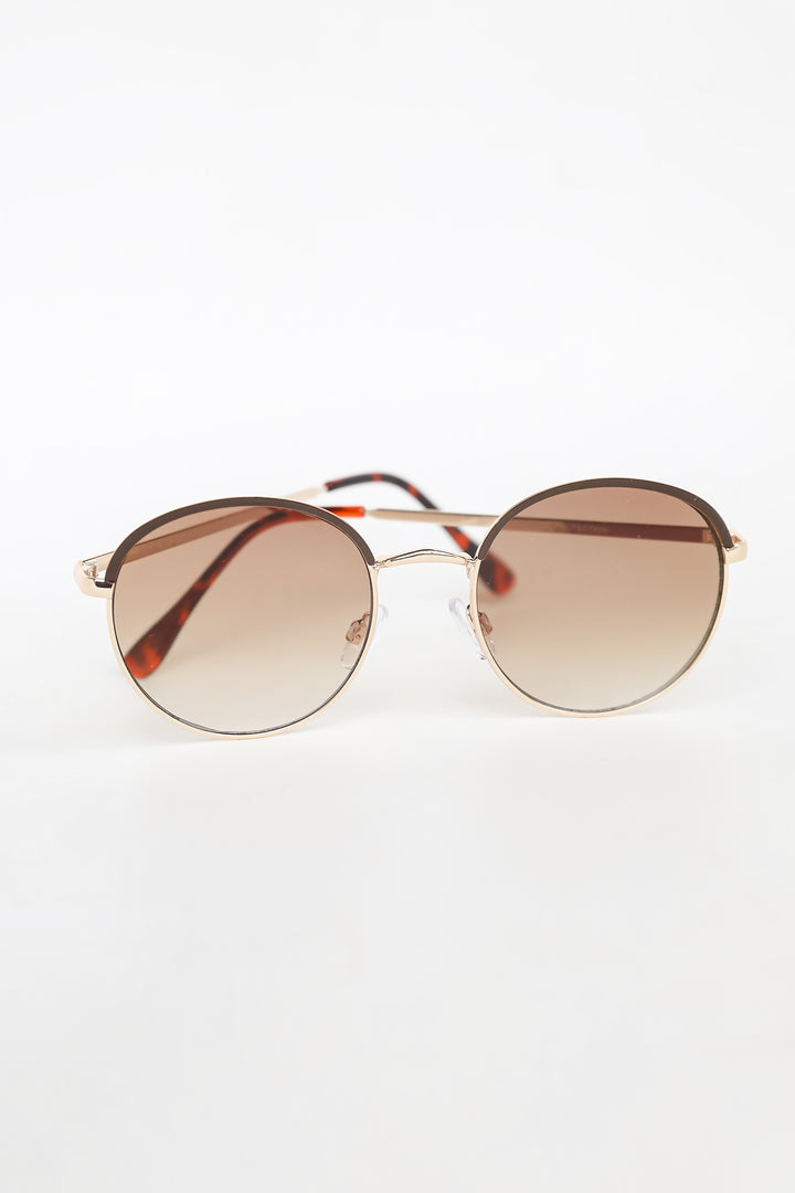 Brown Round Sunglasses for women Throwing Shade Brown Round Sunglasses