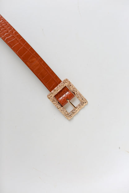 cognac Belt close up