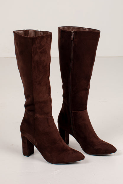 A Chic Arrival Suede Knee High Boots