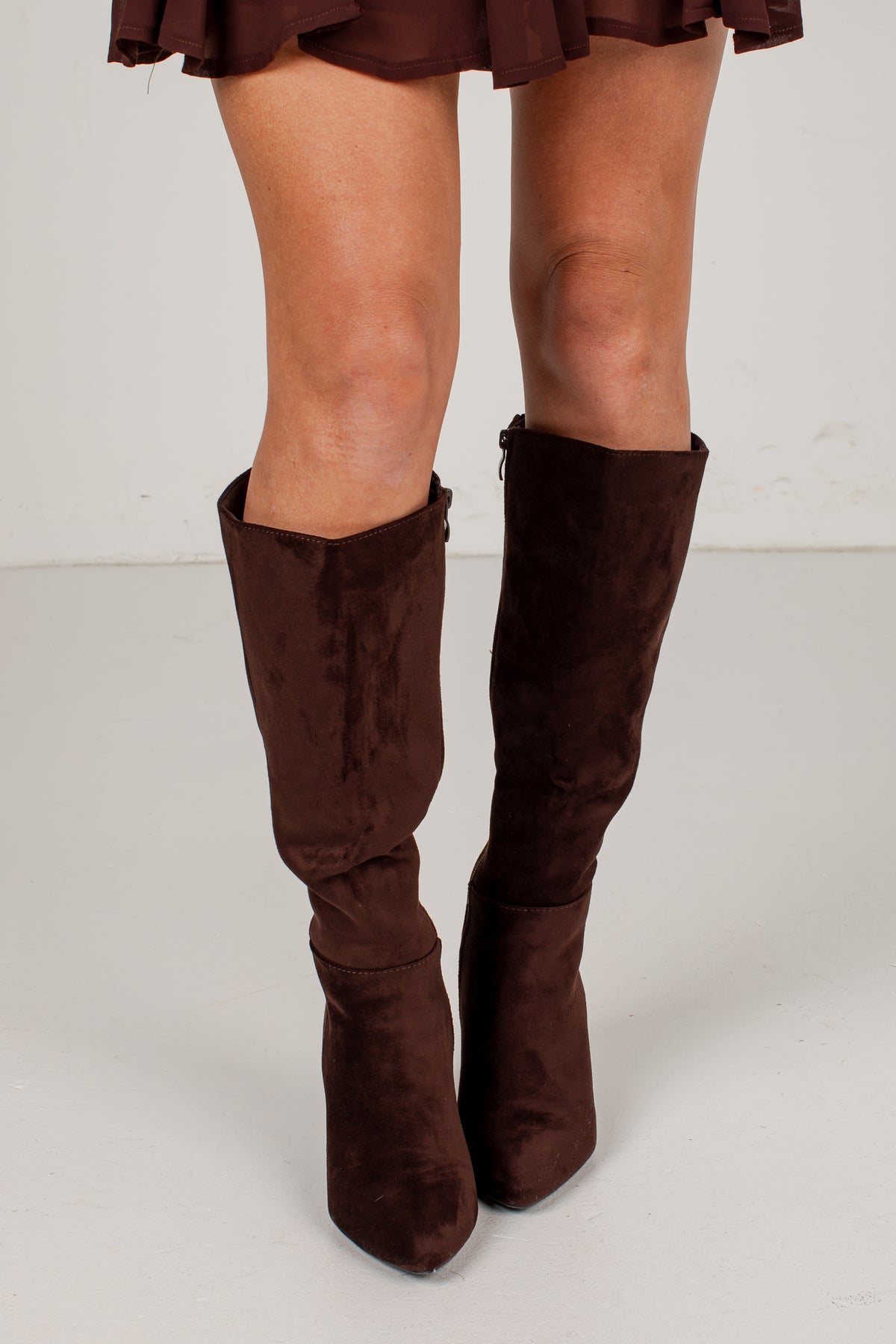 A Chic Arrival Suede Knee High Boots