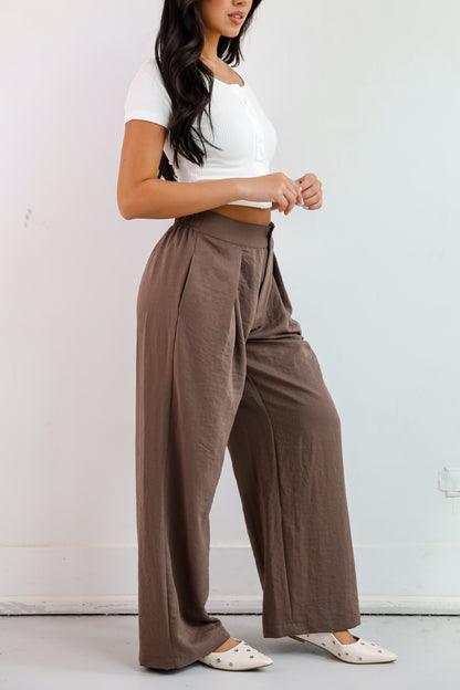 Chic Splendor Brown Trouser Pants