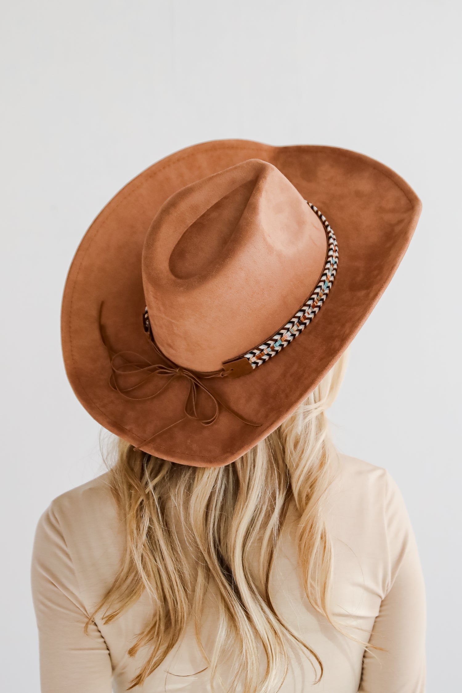 Suede Fedora Western Wide Brim Hat Women's Hats Dress Up