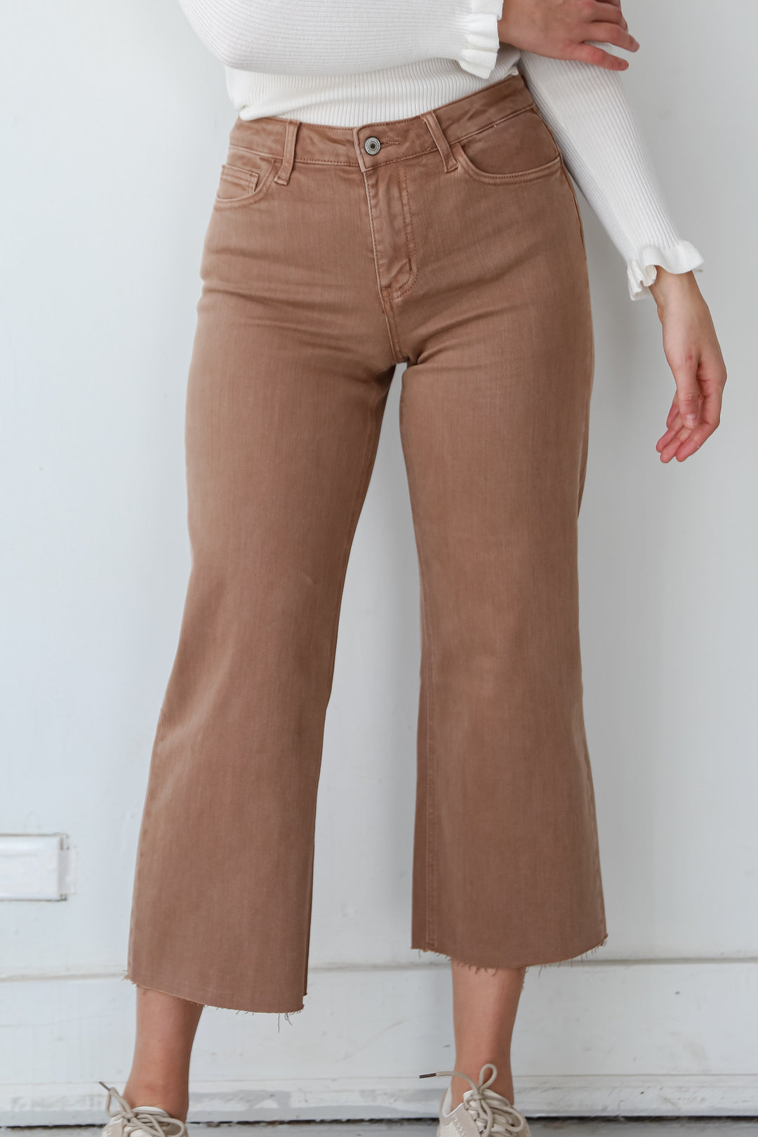 Chocolate Brown Wide Leg Jeans