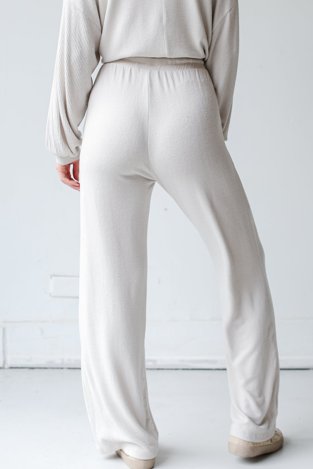 Brushed Knit Lounge Pants back view