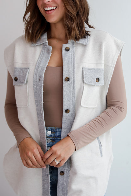 Cuddly Forecast Brushed Knit Vest