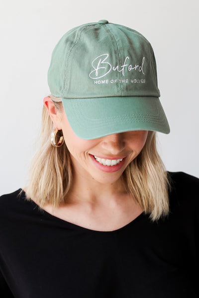 Green Buford Home Of The Wolves Embroidered Hat