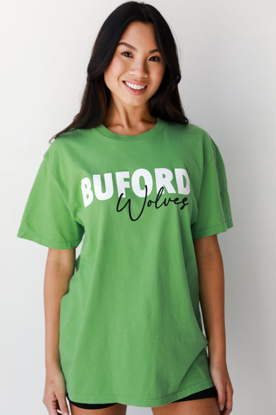 Green Buford Wolves Tee front view