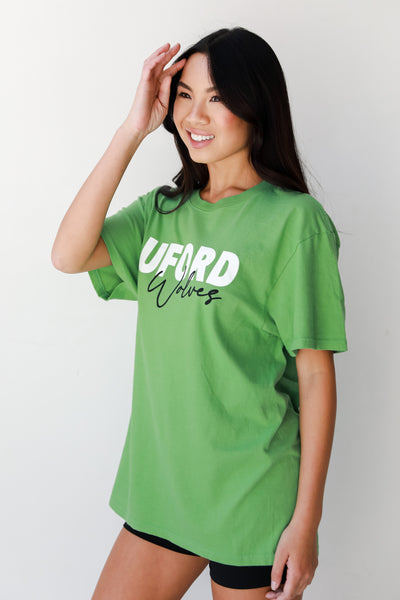 Green Buford Wolves Tee side view