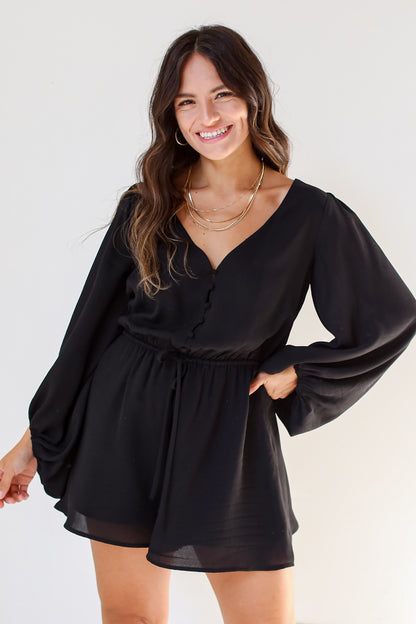 black Romper close up