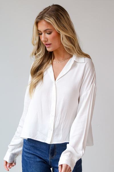 classic white button up