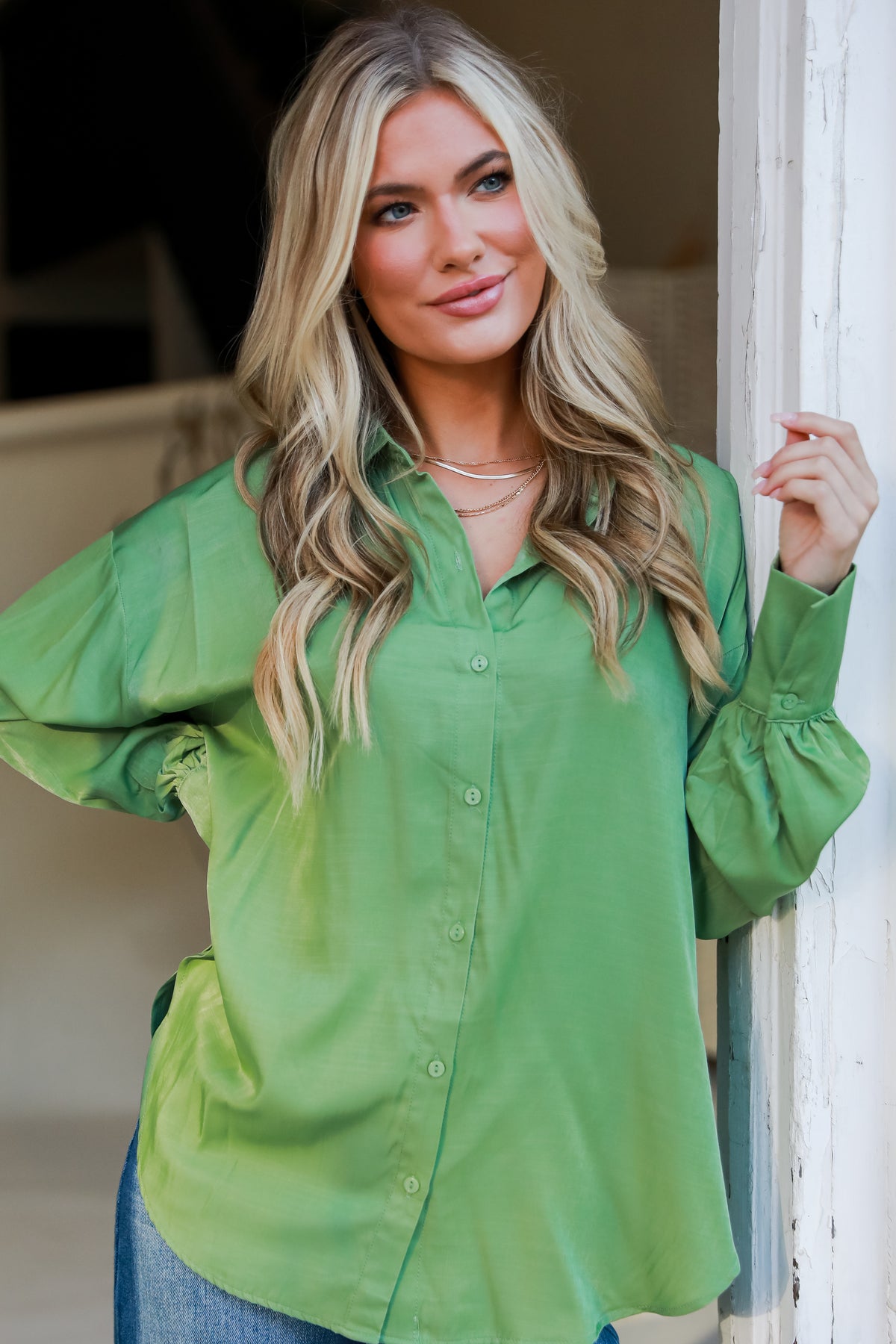 Satin Button-Up Blouses | Chic Tops For Women | Dress Up
