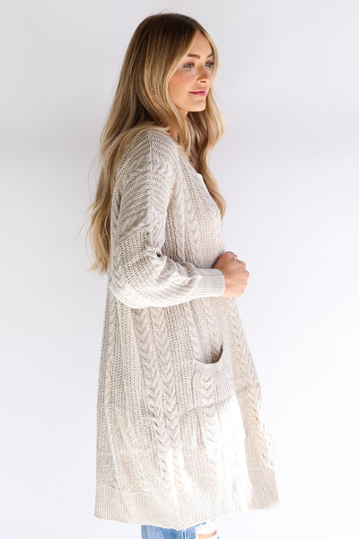 neutral Cable Knit Cardigan