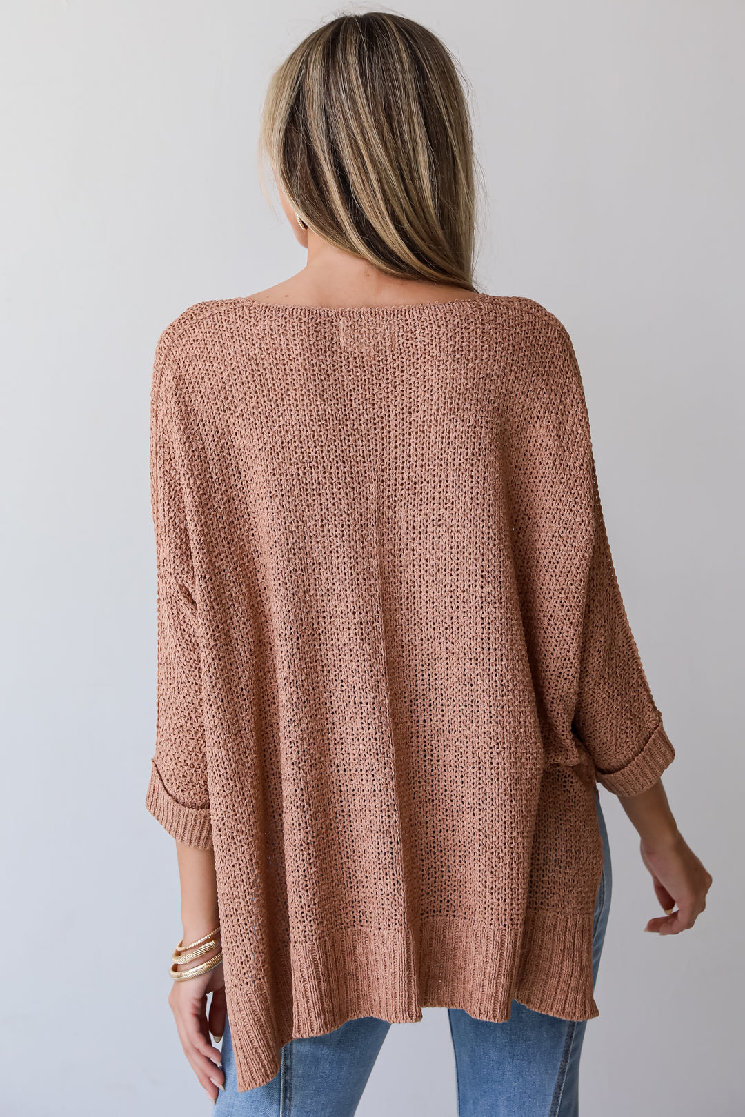 Crush Worthy Camel Oversized Lightweight Knit Sweater