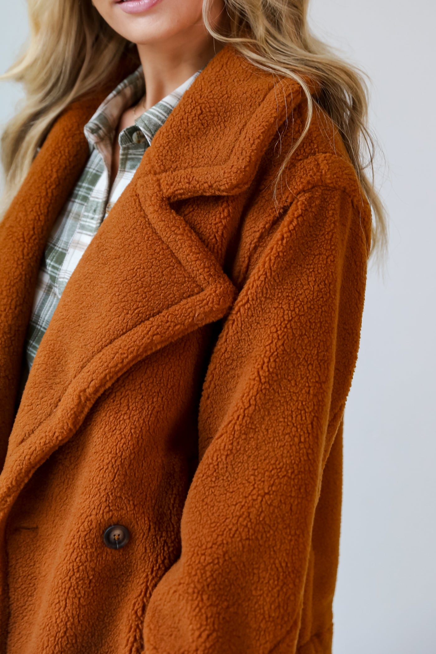 Sherpa top camel jacket