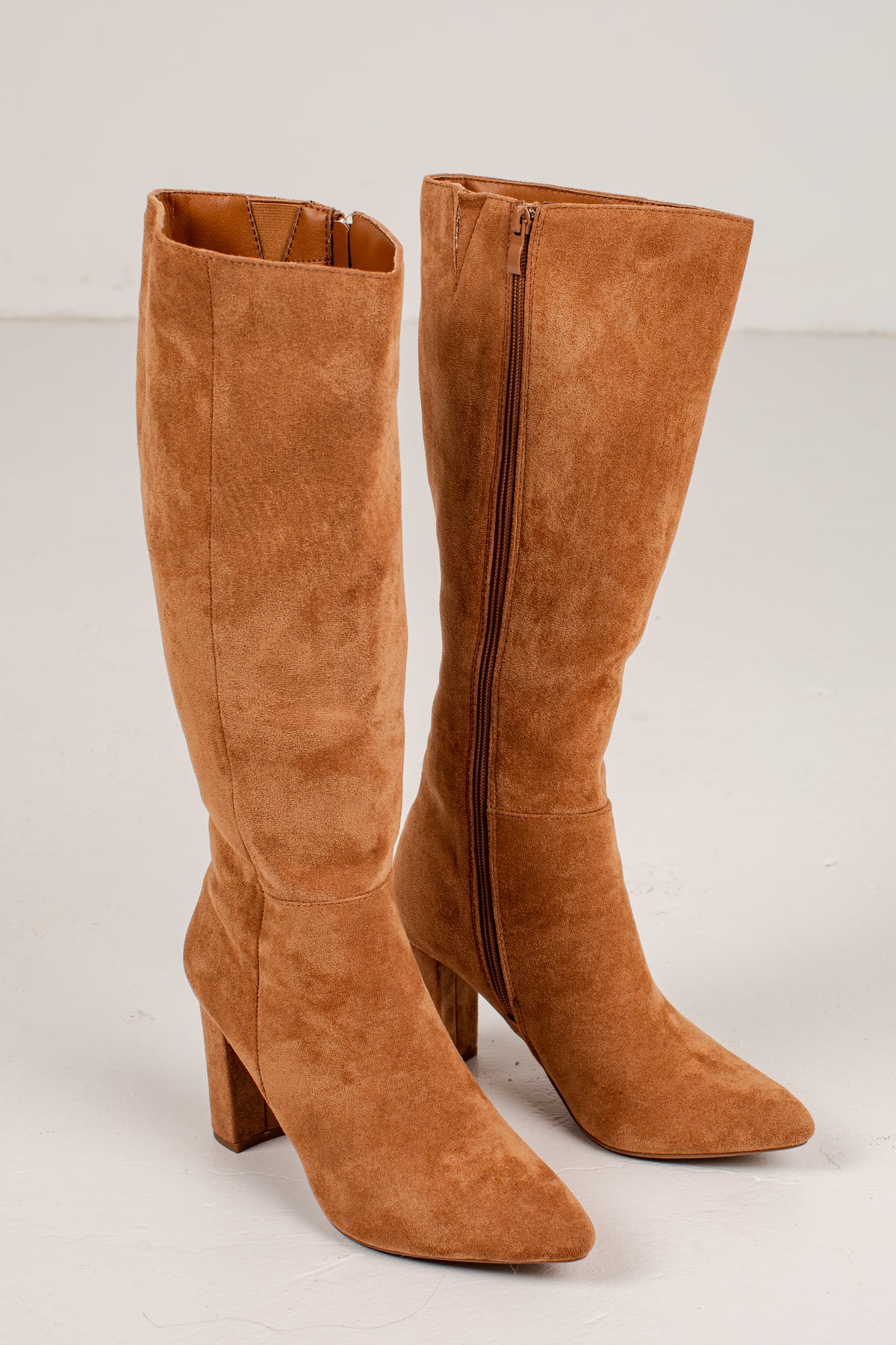 A Chic Arrival Suede Knee High Boots