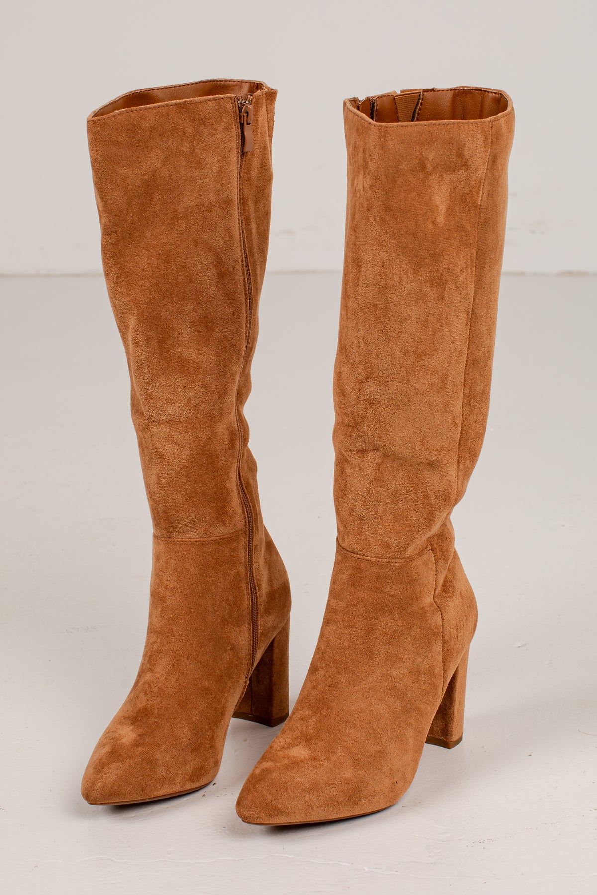 A Chic Arrival Suede Knee High Boots