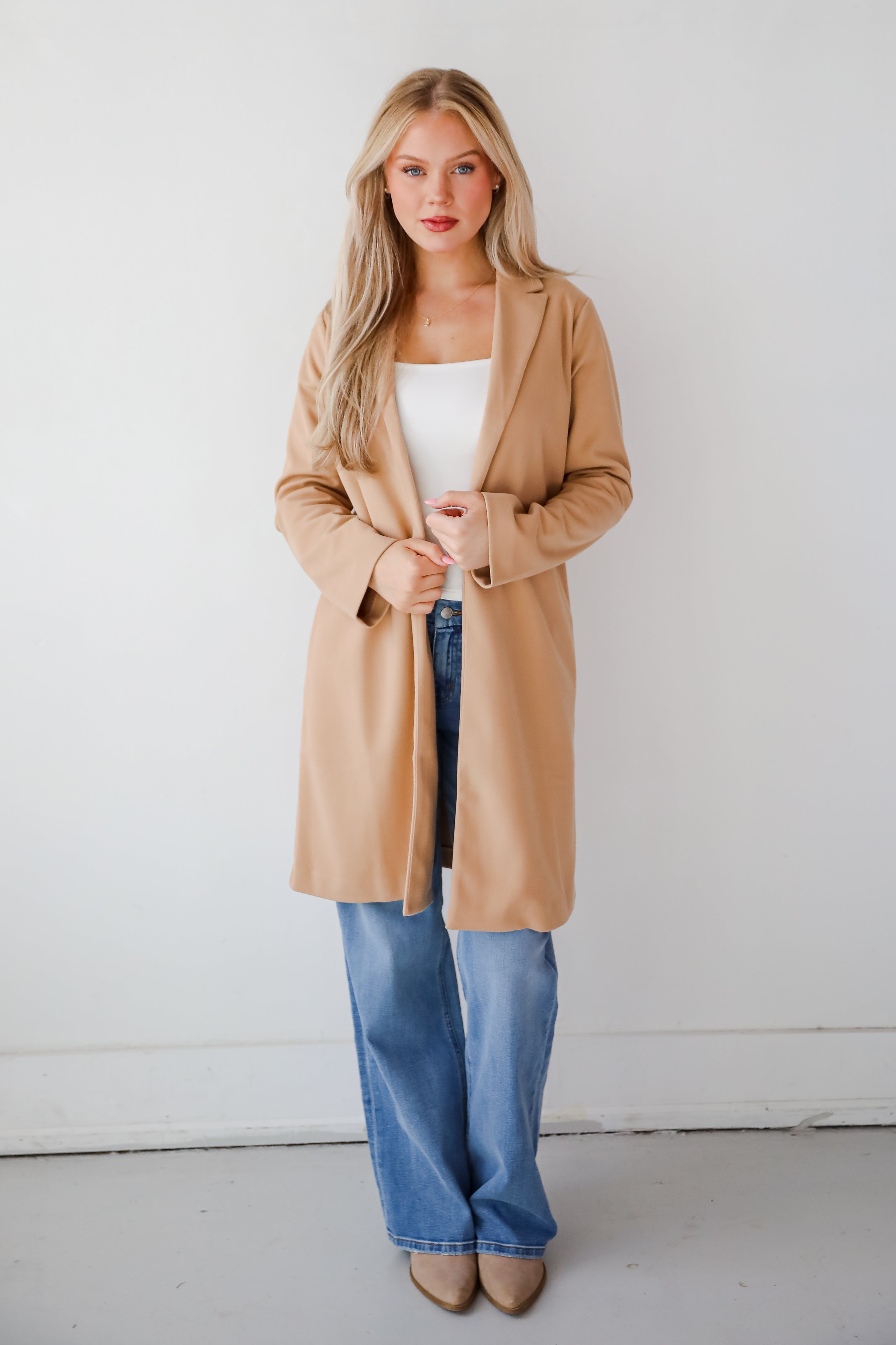 Smart Outcome Camel Trench Coat