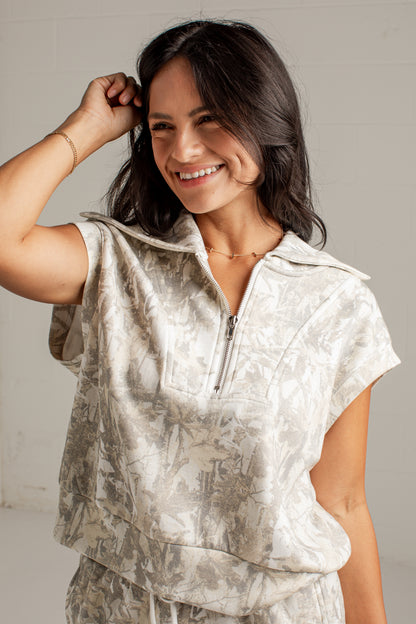 Into The Wild Camo Half-Zip Top
