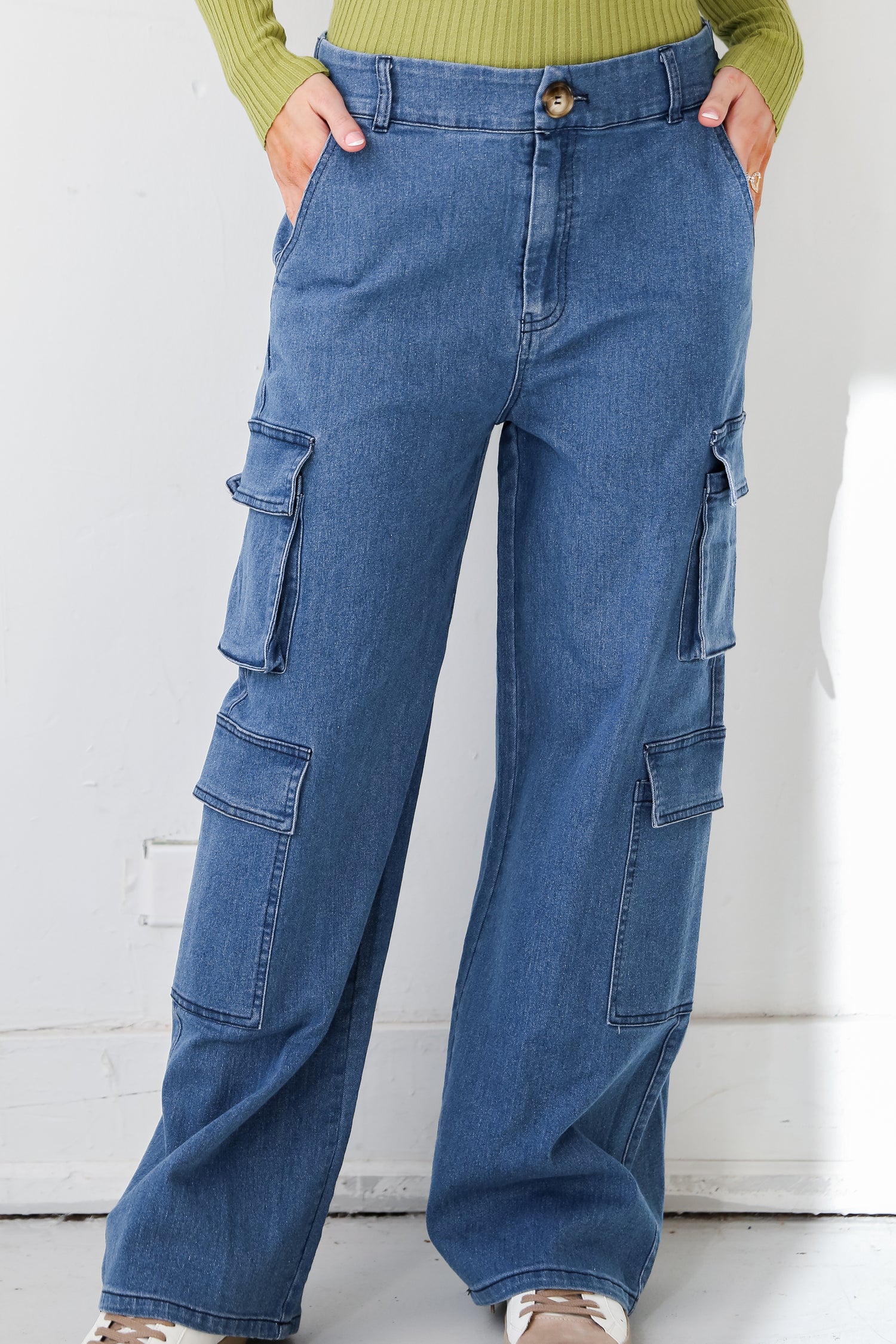 Cargo Stylish Pant Jeans Shop Relaxed Fit Denim Cargo Pants With