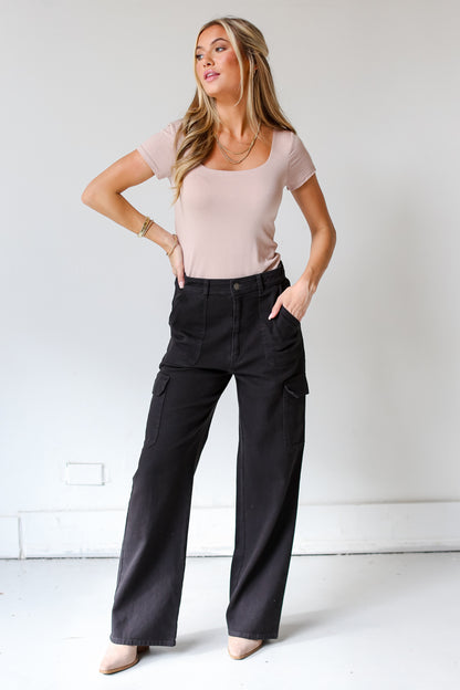black cargos for women